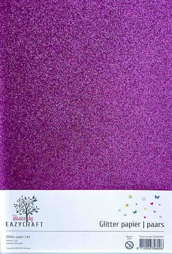 A4 glitter karton - paars
