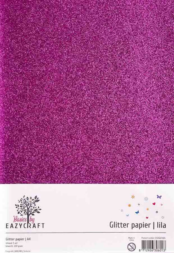 A4 glitter karton - lila