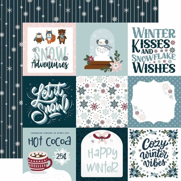 Winter fun - 4 x 4 journaling cards