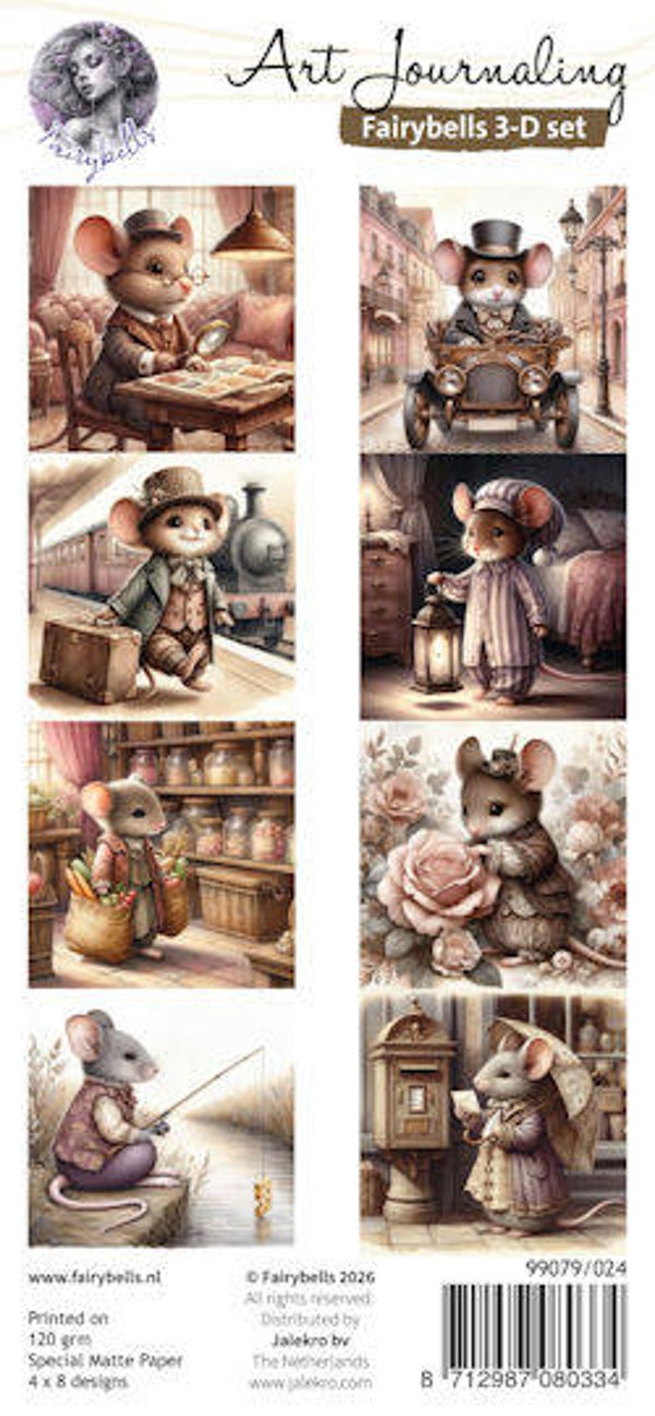 Fairybells 3D-set nr.24 vintage muizen nr.2