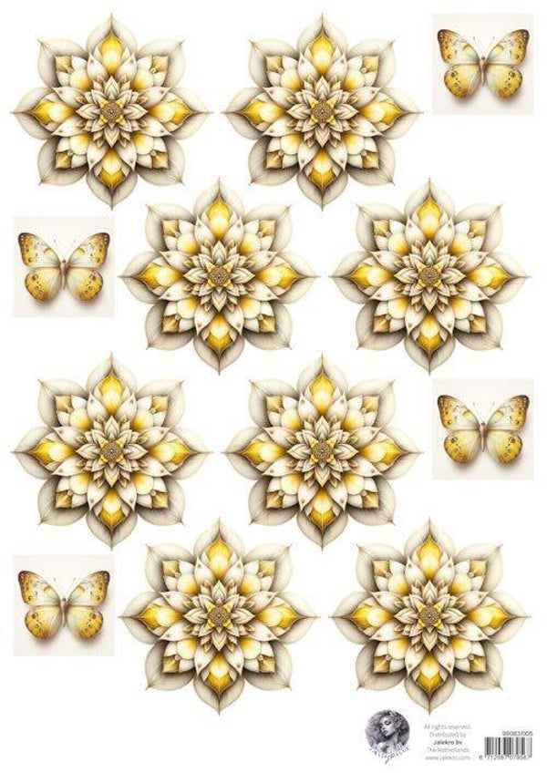 99083/004 Fairybells - combi knipvel voor pop-up en decoupage blauw C