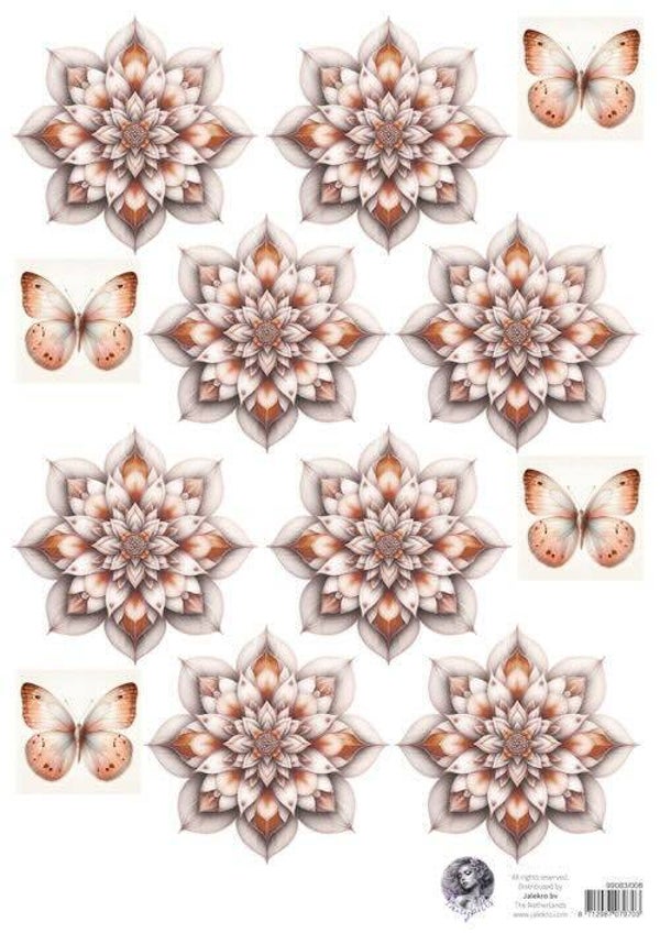 99083/008 Fairybells - combi knipvel voor pop-up en decoupage roze A