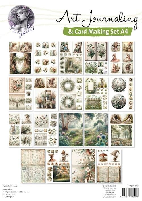 Fairybells Art journaling set A4 nr.7 magical nature