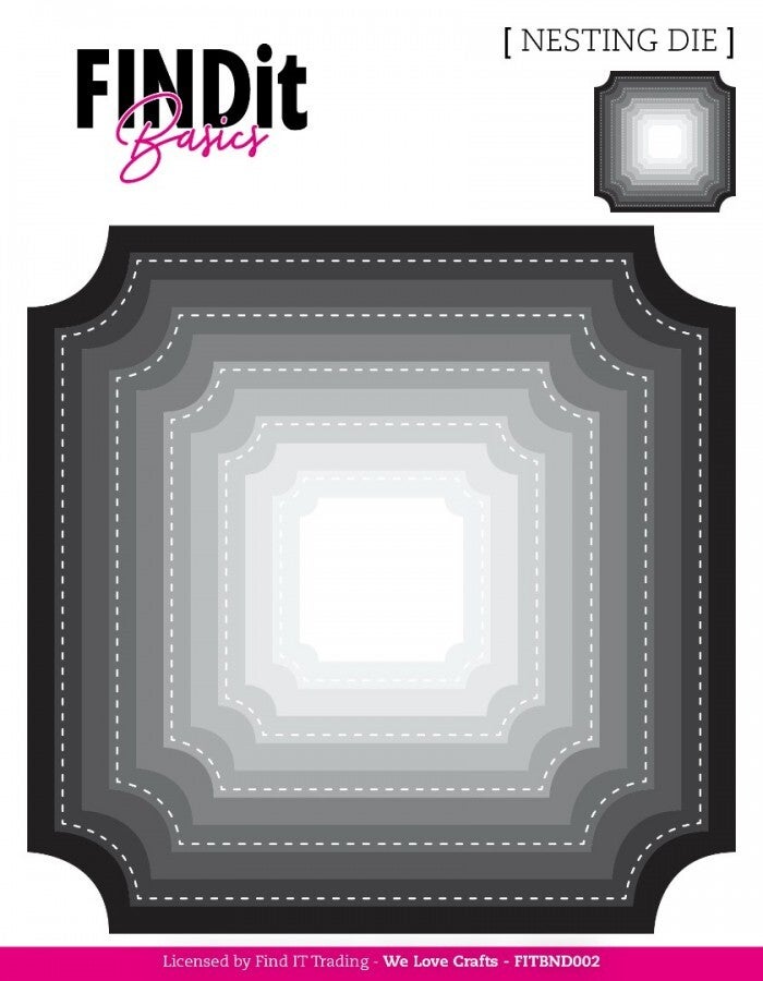 FITBND002 nesting die - cut corner squares