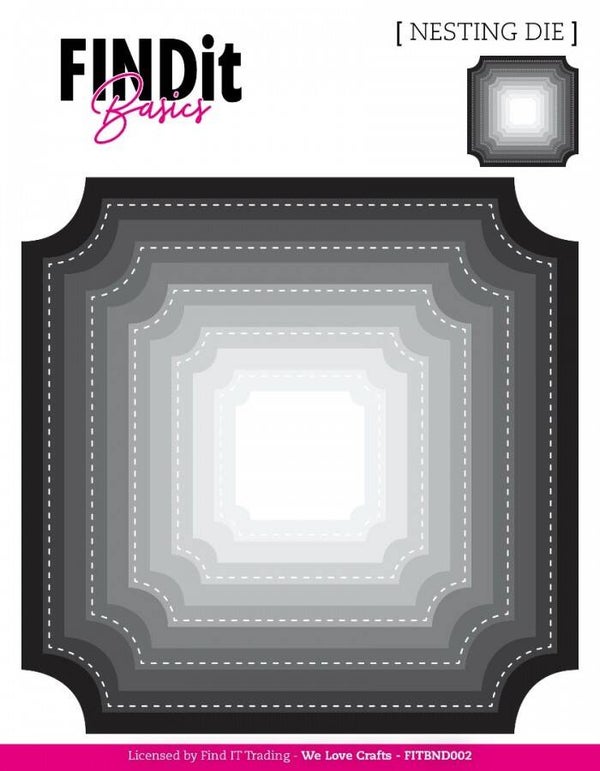 FITBND002 nesting die - cut corner squares