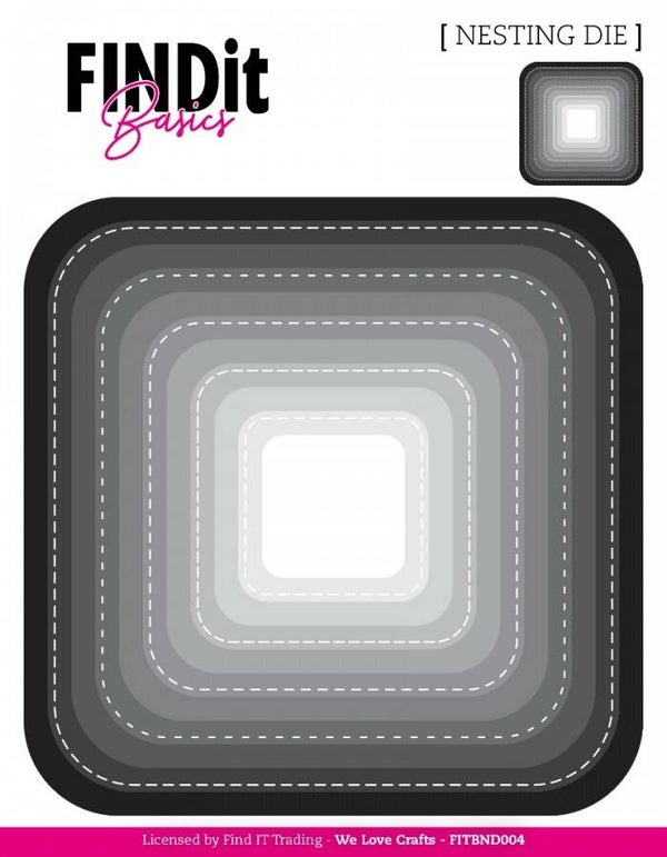 FITBND004 nesting die - curved squares