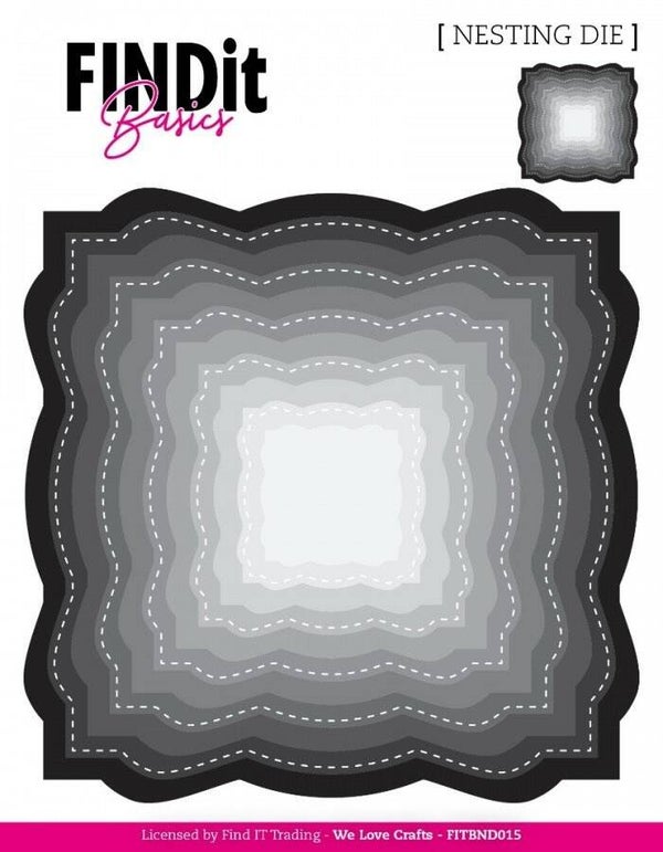FITBND015 nesting die - wavy squares