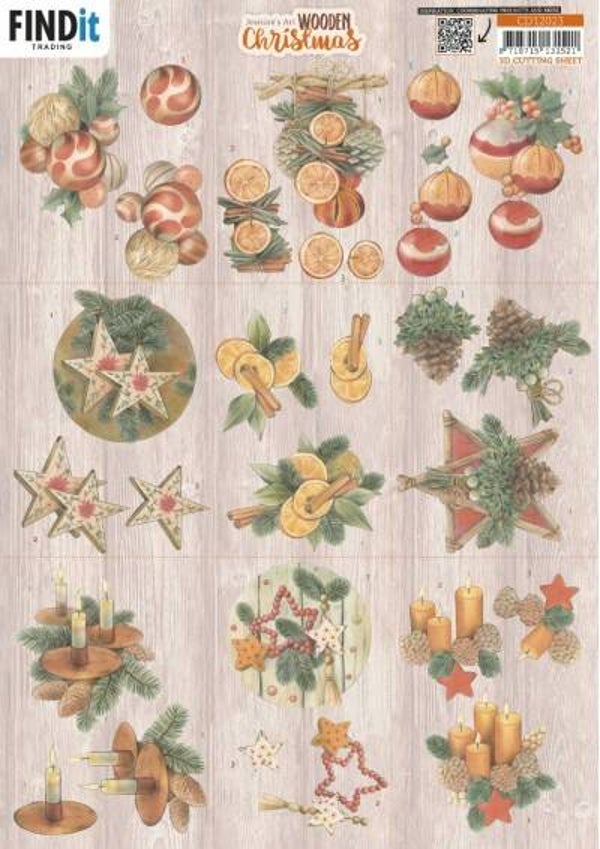 CD12023 wooden christmas mini