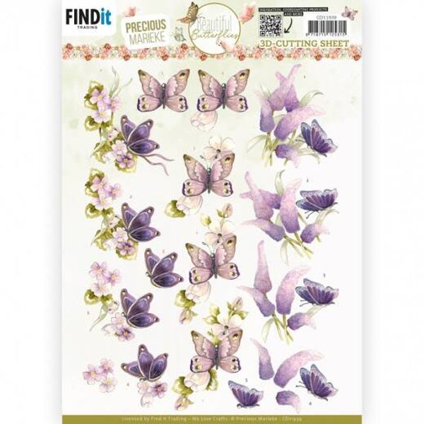CD11939 purple butterflies