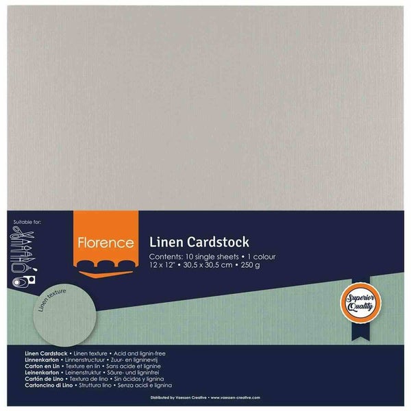 Cardstock linnenkarton Florence - rhino