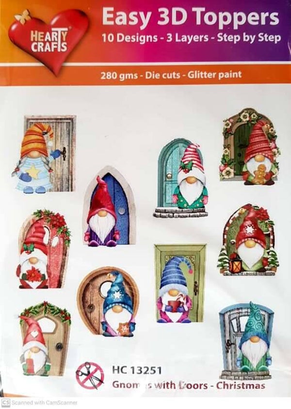HC13251 easy 3D - gnomes with doors - christmas