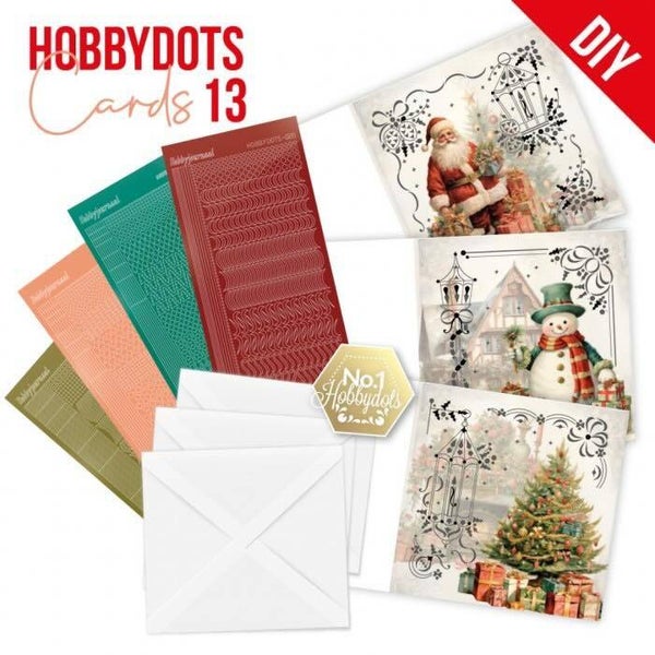 DODOPP013 Hobbydots Cards set nr.13 vintage christmas