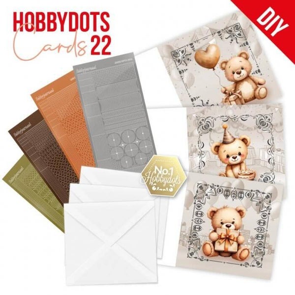 DODOPP022 Hobbydots Cards set nr.22 - teddy
