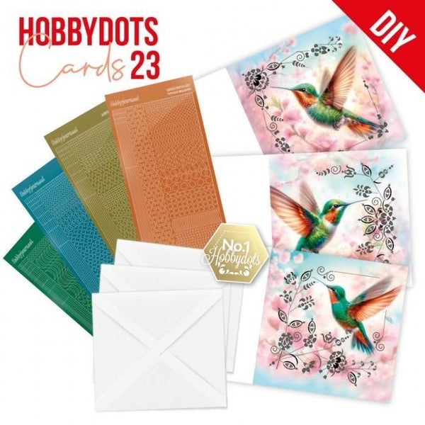 DODOPP023 Hobbydots Cards set nr.32 - hummingbirds