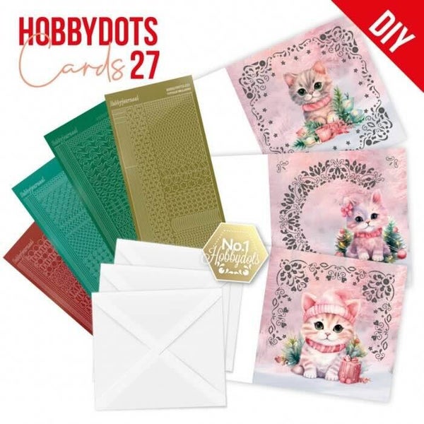 DODOPP027 Hobbydots Cards set nr.27 pink christmas