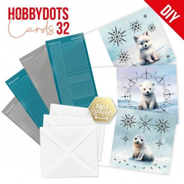DODOPP032 Hobbydots Cards set nr.32 winter friends