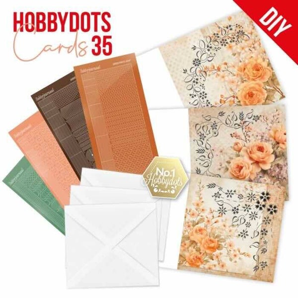 DODOPP035 Hobbydots Cards set nr.35 orange flowers