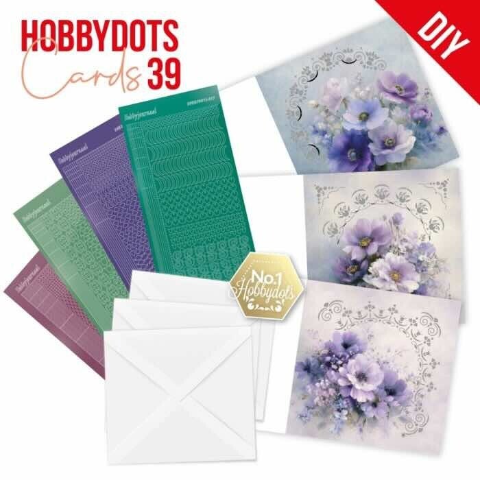 DODOPP039 Hobbydots Cards set nr.39 purple flowers