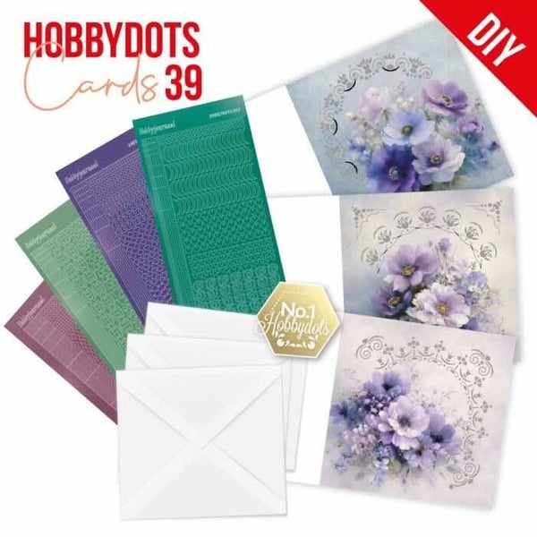 DODOPP039 Hobbydots Cards set nr.39 purple flowers
