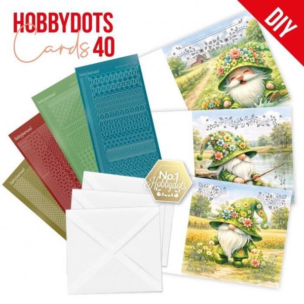 DODOPP040 Hobbydots Cards set nr.40 happy gnomes