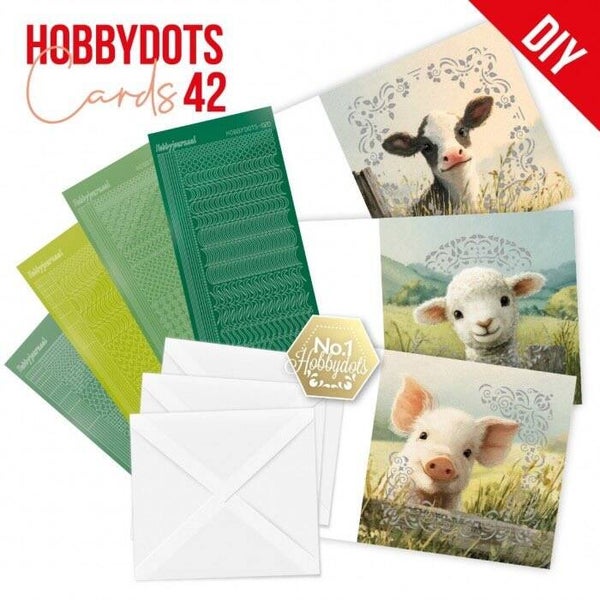 DODOPP042 Hobbydots Cards set nr.42 spring animals