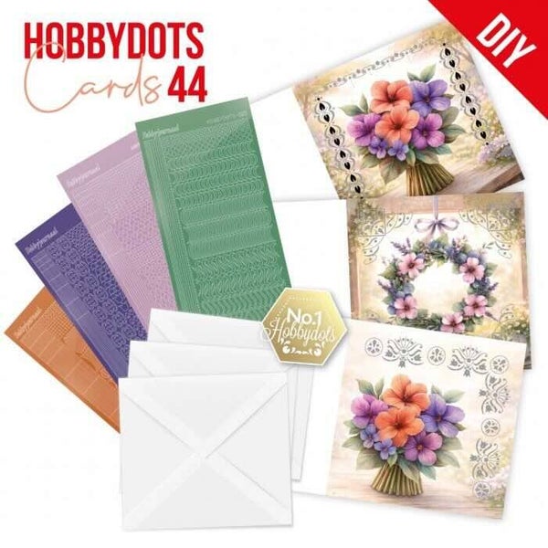 DODOPP044 Hobbydots Cards set nr.44 sunny garden florals