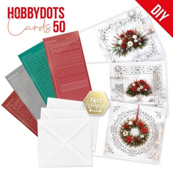 DODOPP050 Hobbydots Cards set nr.50 christmas bouquet