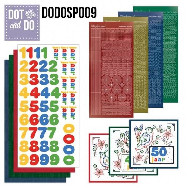DODOSP009 Dot & do special set nr.9 birthday birds & flowers