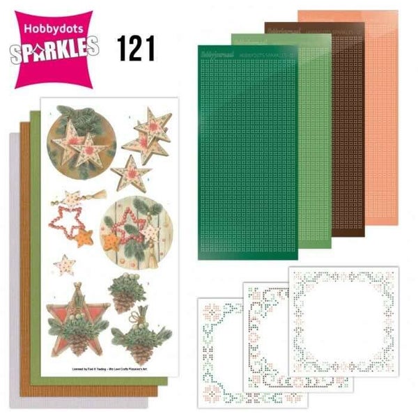 SPDO121 sparkles set nr.121 - wooden christmas
