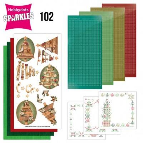 SPDO102 sparkles set nr.102 - trees in gold