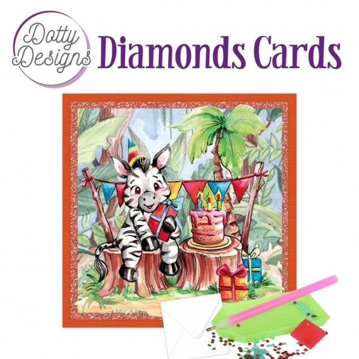 DDDC1171 Diamond Cards - zebra party