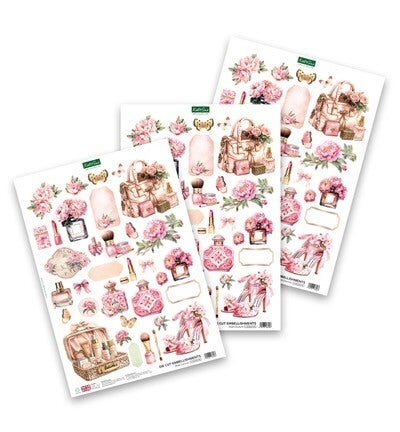 3D die-cut decoupage set - rose couture