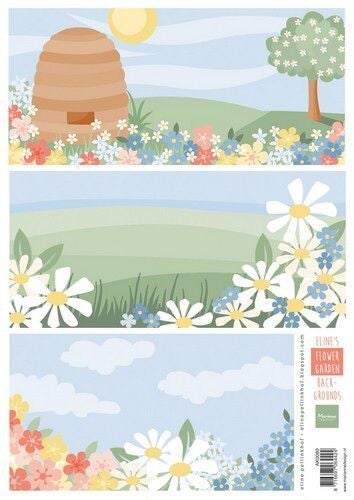 AK0089 Eline's backgrounds flower garden