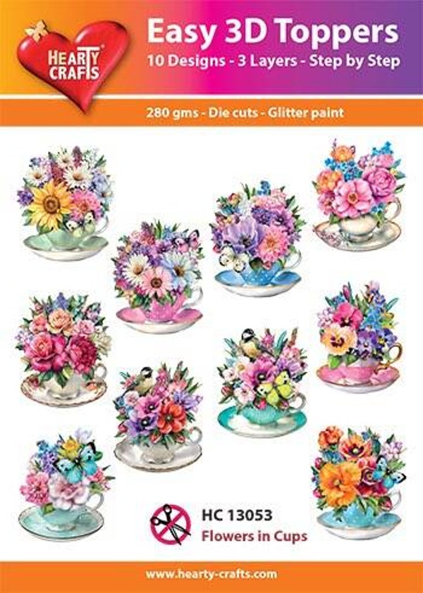 HC13053 easy 3D - flowers in cups