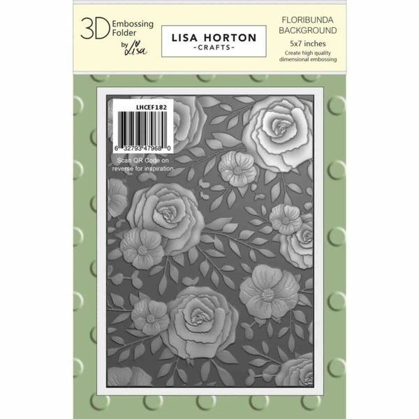 LHCEF182 3D embossing folder - floribunda background