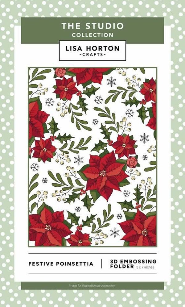 LHCEF290 3D embossing folder - festive poinsettia