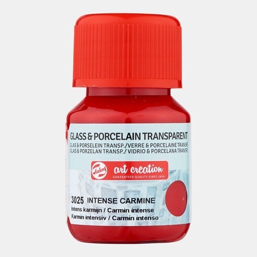Glas & Porselein verf transparant - intens karmijn