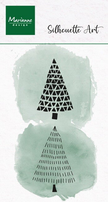 CS1202 silhouette art - merry trees