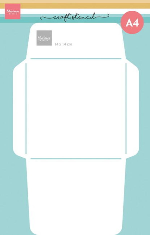 PS8188 craft stencil -  envelope 14 x 14 cm