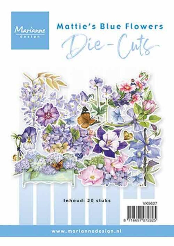VK9627 die-cuts - blue flowers
