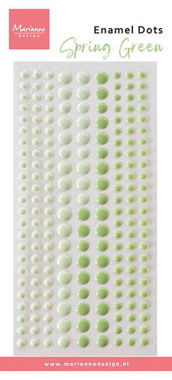 PL4533 enamel dots - duotone spring green