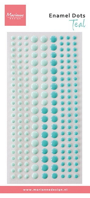 PL4536 enamel dots - duotone teal
