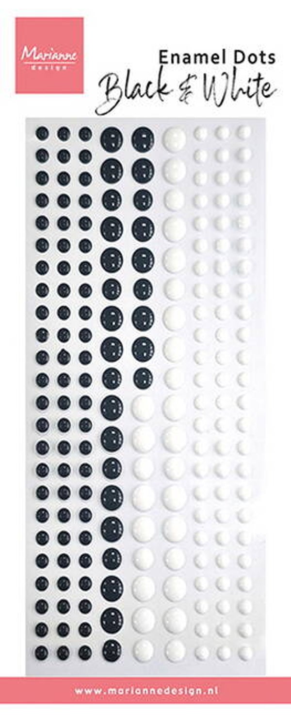 PL4537 enamel dots - black & white