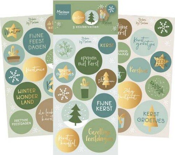 CA3194 stickers - kerstgroetjes by Marleen