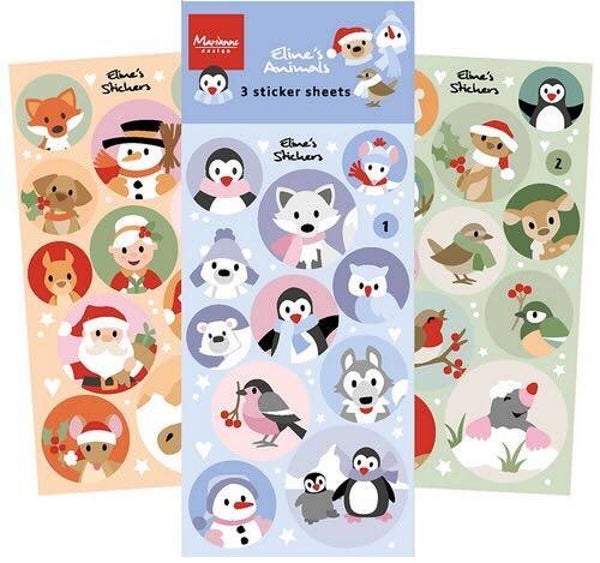 CA3193 stickers - Eline's animals christmas & winter