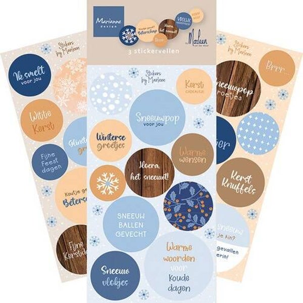CA3234 stickers - frosty winter by Marleen