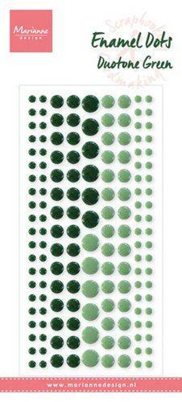 PL4522 enamal dots - duotone green