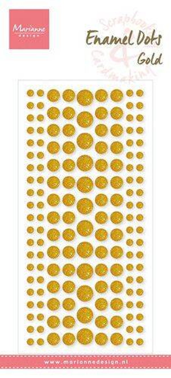 PL4523 enamel dots - gold glitter