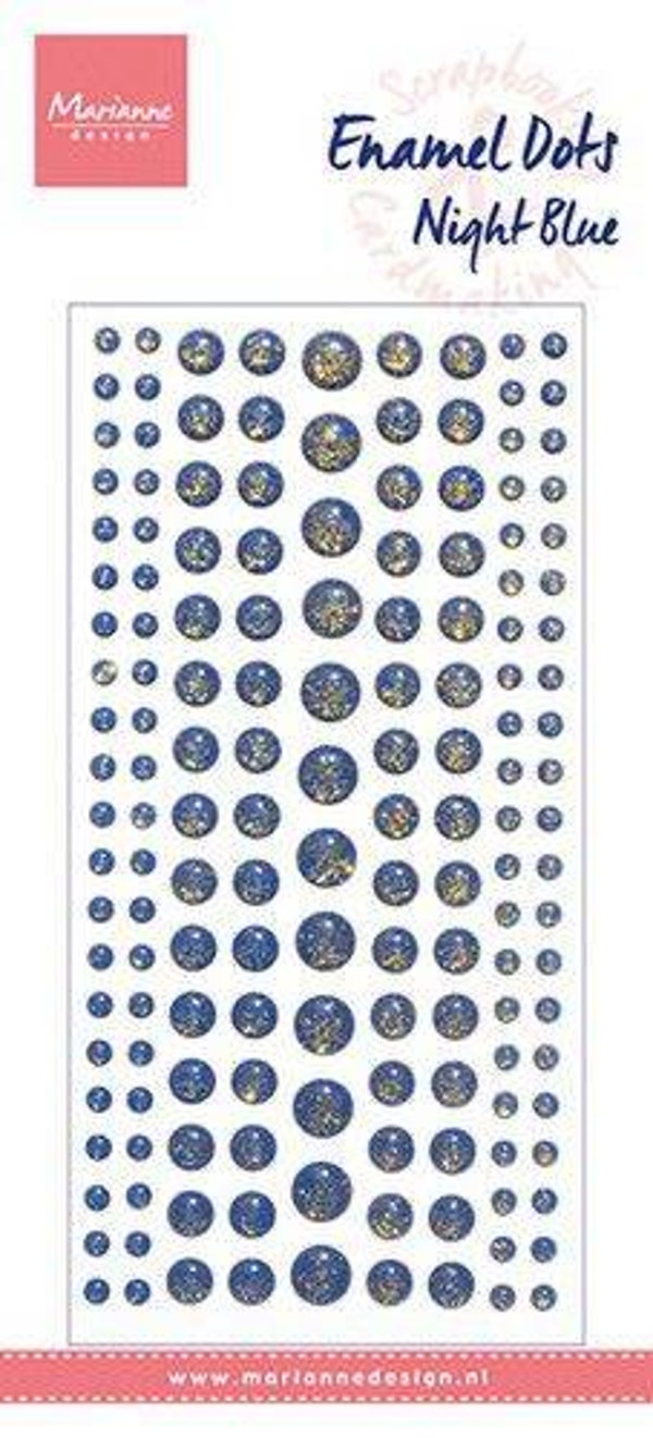 PL4525 enamel dots - night blue glitter