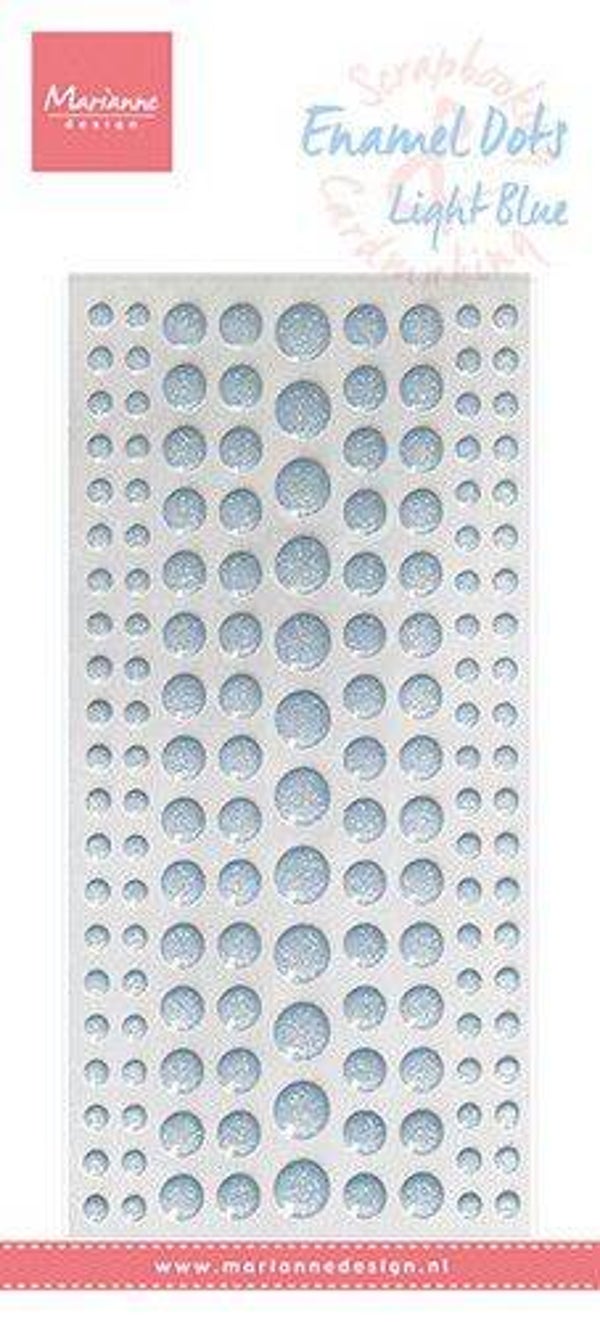 PL4526 enamel dots - light blue glitter